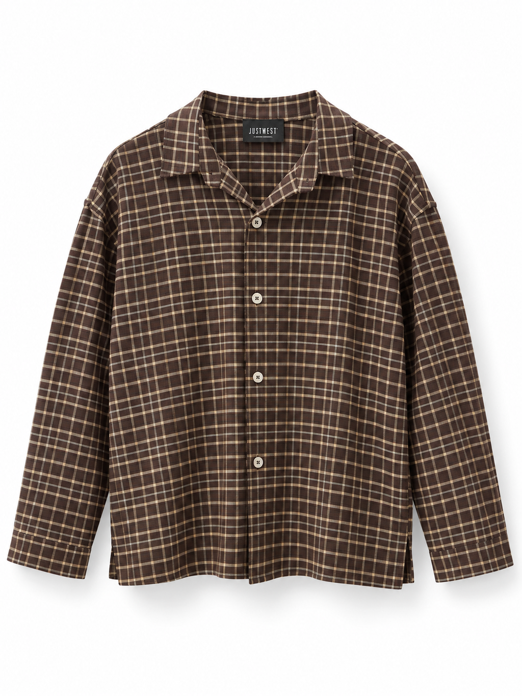 Camicia Check Marrone