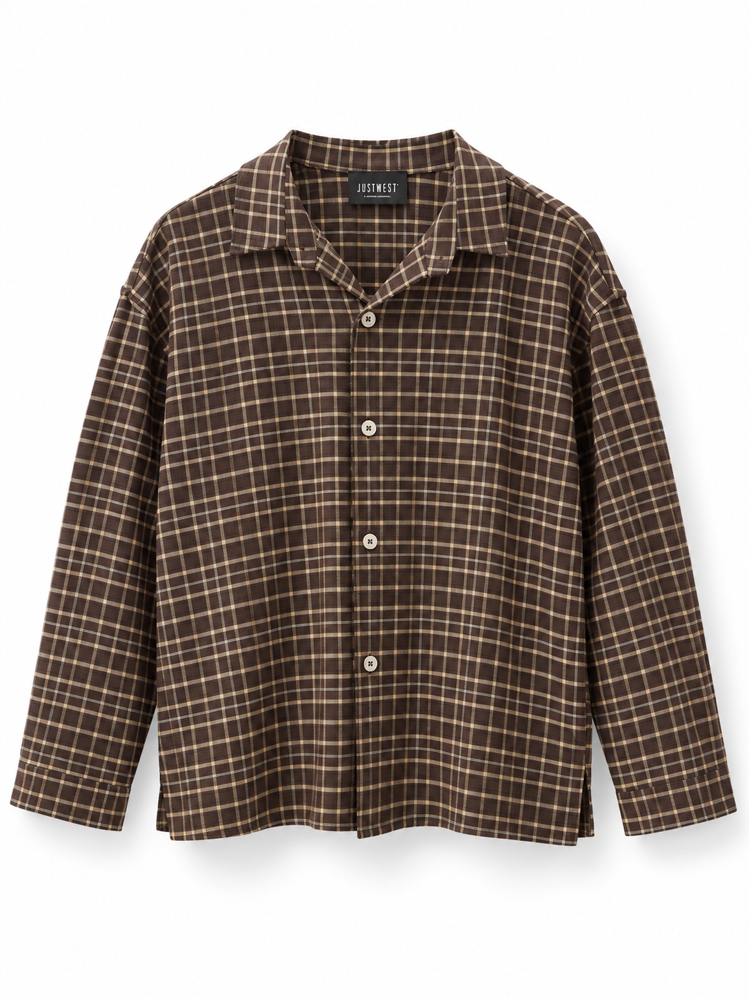 Camicia Check Marrone