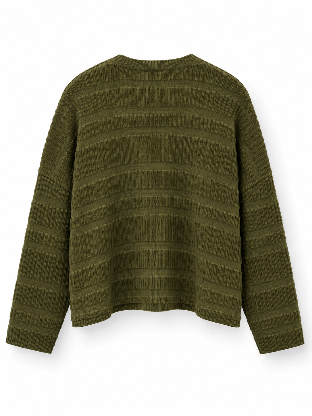 Maglione in Filo Oversize Verde Militare – All or Nothing